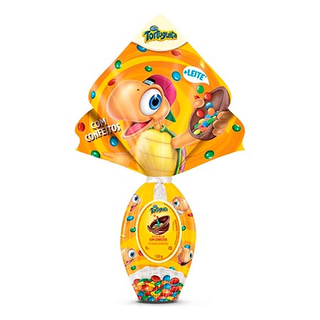 Ovo de Páscoa Arcor Tortuguita com Confeitos 120g 