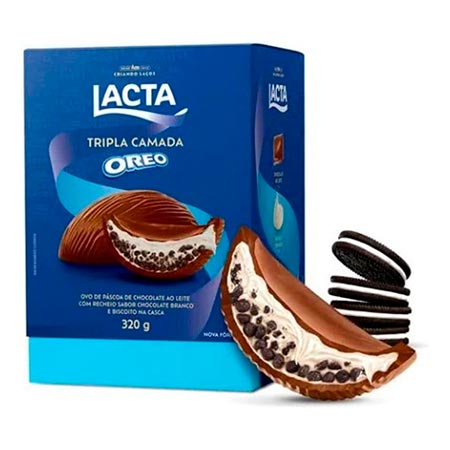 Ovo de Páscoa Lacta Tripla Camada Oreo 320G
