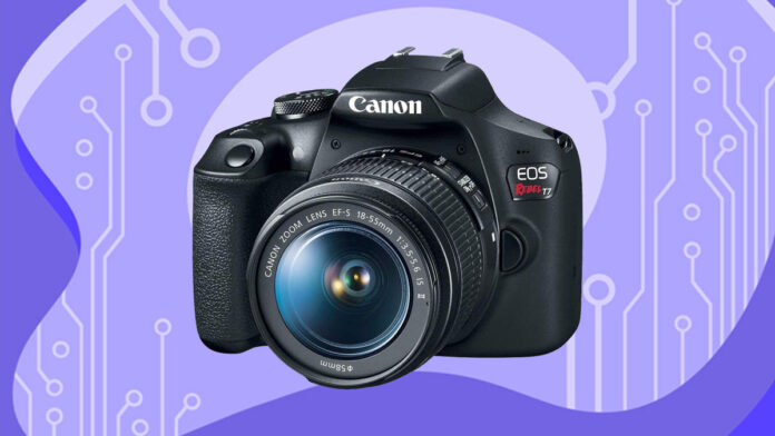 Camera-Canon-EOS-Rebel-T7+-EF-S Câmera Canon EOS Rebel T7+ EF-S