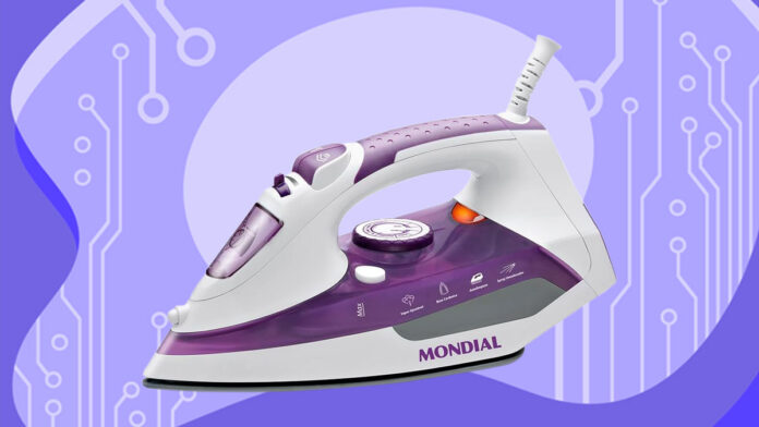 Ferro-a-Vapor-Mondial-Ceramic-Express-1200W-F-40 Ferro a Vapor Mondial Ceramic Express 1200W F-40