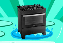 Fogão de 5 bocas Atlas Atenas Glass