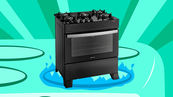 Fogão de 5 bocas Atlas Atenas Glass