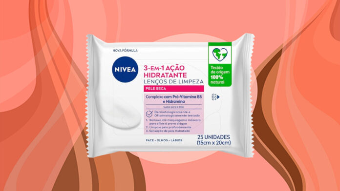 Lenço de Limpeza Demaquilante Facial Nivea Ação Hidratante 3 em 1